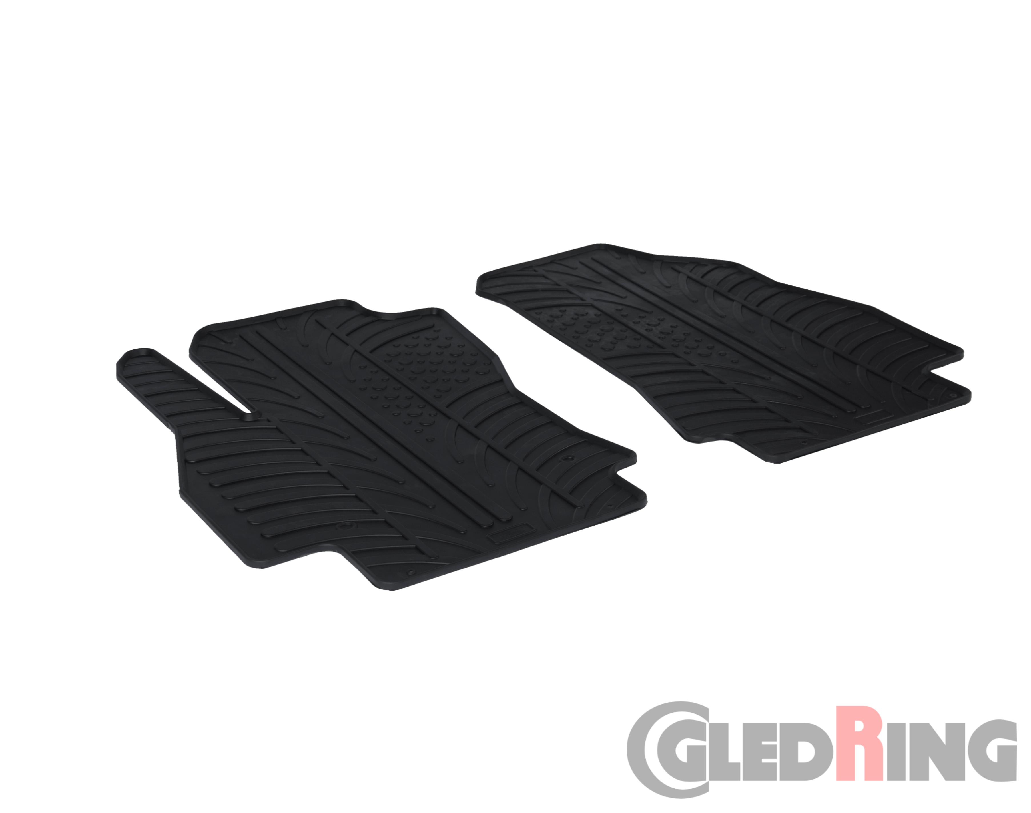 Original Gledring Passform Fußmatten Gummimatten 2 Tlg. - Fiat Qubo 2008->